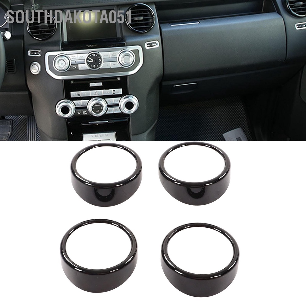 Southdakota051 4 cái Bảng điều khiển Điều hòa Không khí Cửa thoát Vòng trang trí Miếng dán thay thế cho Land Rover Discovery LR4 2010‑2016