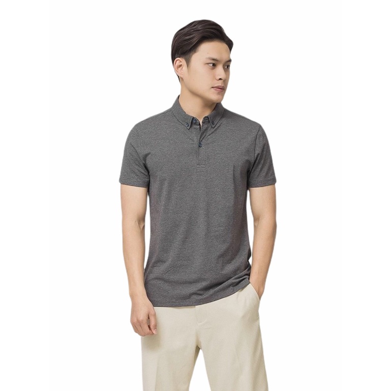 Áo thun polo nam Aristino APS016S9 phông ngắn tay có cổ bẻ dáng slim fit ôm nhẹ trơn màu vải cotton cao cấp mềm mát