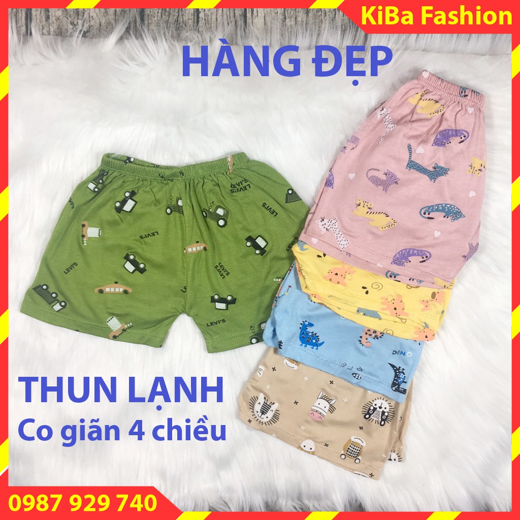 [ HÀNG ĐẸP ] 10 chiếc Quần đùi chất cotton thun lạnh  co giãn 4 chiều mềm mịn cực đẹp, mát cho bé 5-16kg - QĐ - HH080