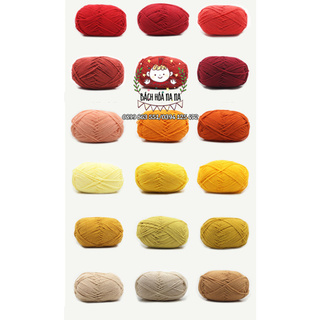 Len Milk Cotton 50gr loại 1- LEN ĐAN , MÓC HANDMADE - bách hóa na na