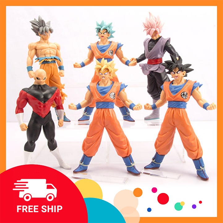 Mô hình Dragon Ball cao 18cm các nhân vật Son Goku Super Saiyan, Vegeta, Gogeta, Broly, Vegeto tùy chọn mẫu