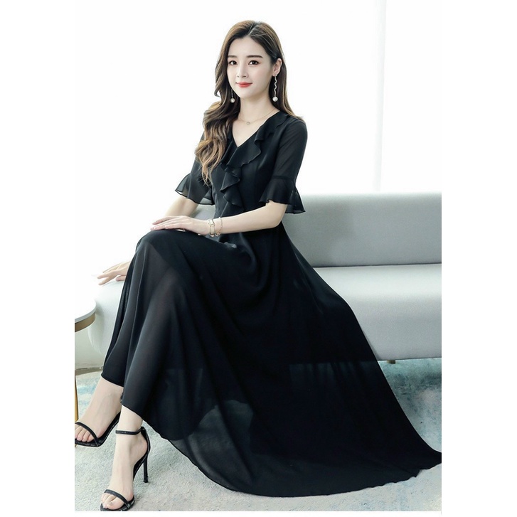 (HCM) ĐẦM XÒE NỮ SIÊU SANG THỜI TRANG QUÝ PHÁI DÀNH CHO CÁC QUÝ CÔ NƯƠNG , TÔN DÁNG SANG TRỌNG CÓ SIZE LỚN KOKO MI FASHI