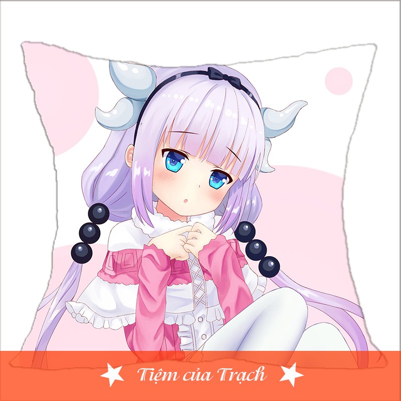 Gối vuông anime Kobayashi san Chi no maid dragon - Kanna 45*45cm