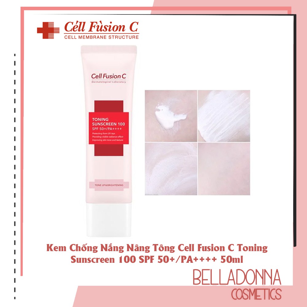 [2 Size] Kem Chống Nắng Nâng Tông Cell Fusion C Toning Sunscreen 100 SPF 50+/PA++++ 50ml/10ml