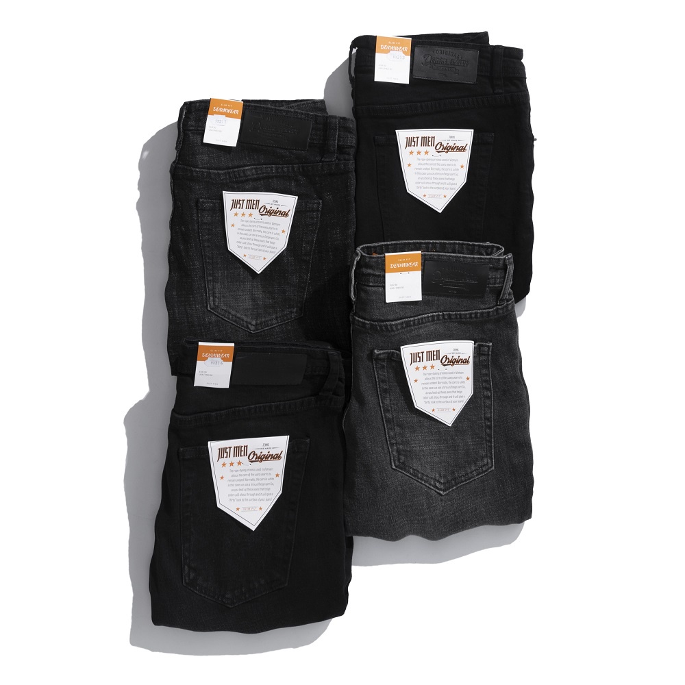[Mã LT50 giảm 50k đơn 250k] Quần Jeans Nam Dài Just Men Màu Đen Form Slim Fit | BigBuy360 - bigbuy360.vn
