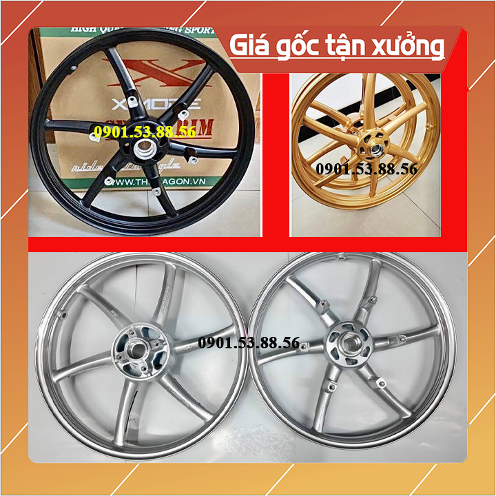 [Rẻ vô địch] Mâm Xmode kiểu như Rcb SONIC 125, SONIC 150. Bảng 1.6-1.6