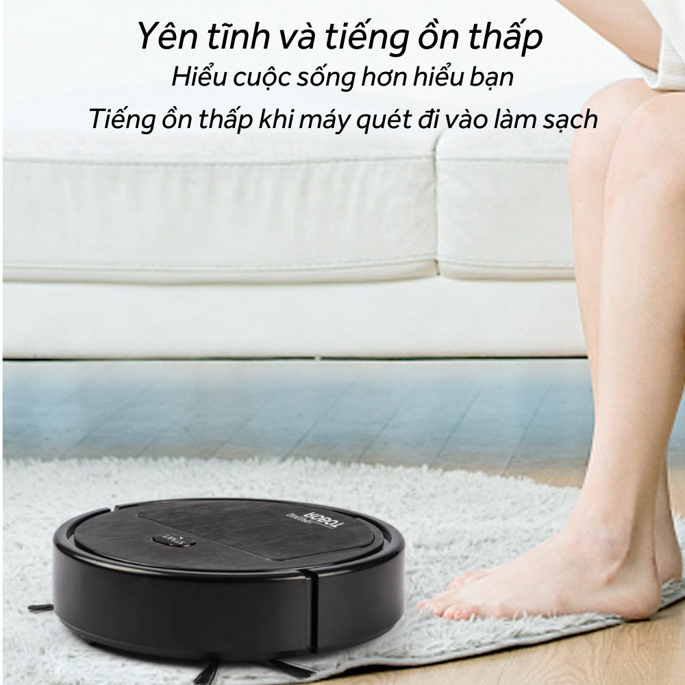 Robot hút bụi lau nhà thông minh thế hệ mới , robot lau nhà tự động công nghệ cao tiện lợi TIME HOME