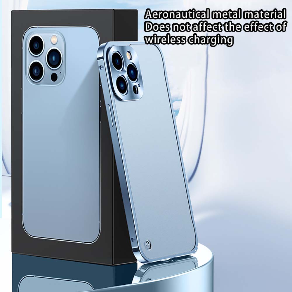 Ốp Điện Thoại Trong Suốt Khung Kim Loại Hình Vuông Cho iPhone 12 Pro Max 13 Pro Max 12 11 Pro Max