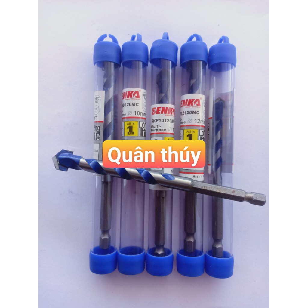 Bộ 4 mũi khoan đa năng chuôi lục giác All in 1  Senka 6 - 8 - 10 - 12mm