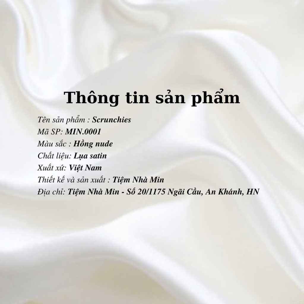 Cột tóc SCRUNCHIES LỤA Hồng Tiệm nhà Min phong cách Hàn Quốc mềm mại bồng bềnh - MIN.0001