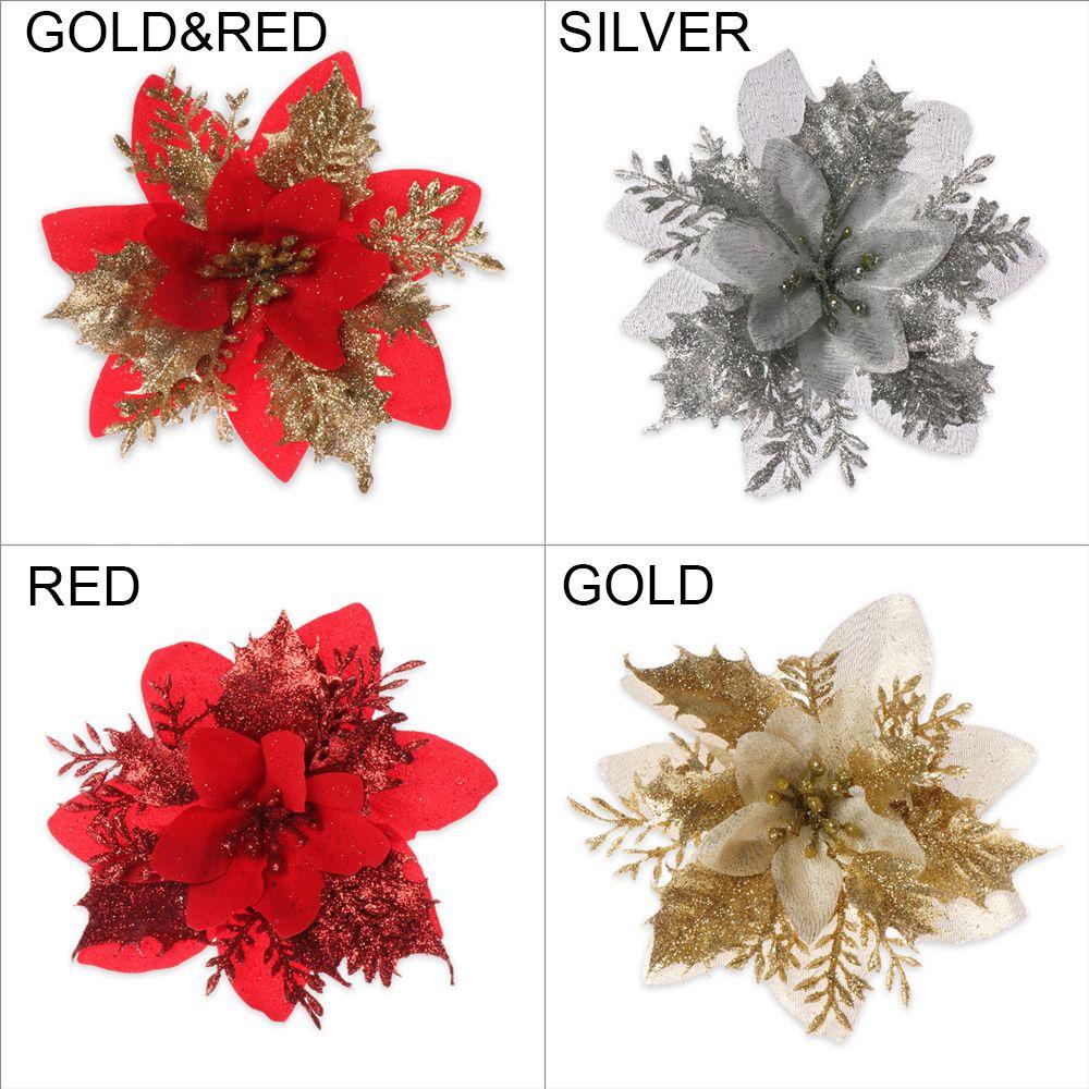 KUNHEV Set 5 Bông Hoa Mẫu Đơn Nhân Tạo 14cm Trang Trí Tiệc Cưới / Giáng Sinh