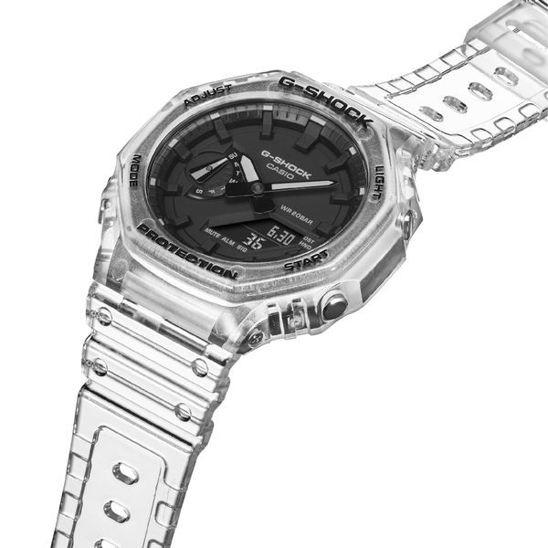 Đồng Hồ Nam Casio G-Shock GA-2100SKE-7ADR Chính Hãng | Casio G-Shock GA-2100SKE-7A Transparent Pack Dây Nhựa