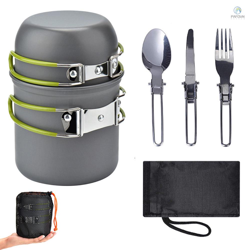 Bộ Dụng Cụ Nấu Ăn Siêu Nhẹ Tiện Dụng Khi Đi Cắm Trại 1-2 Người