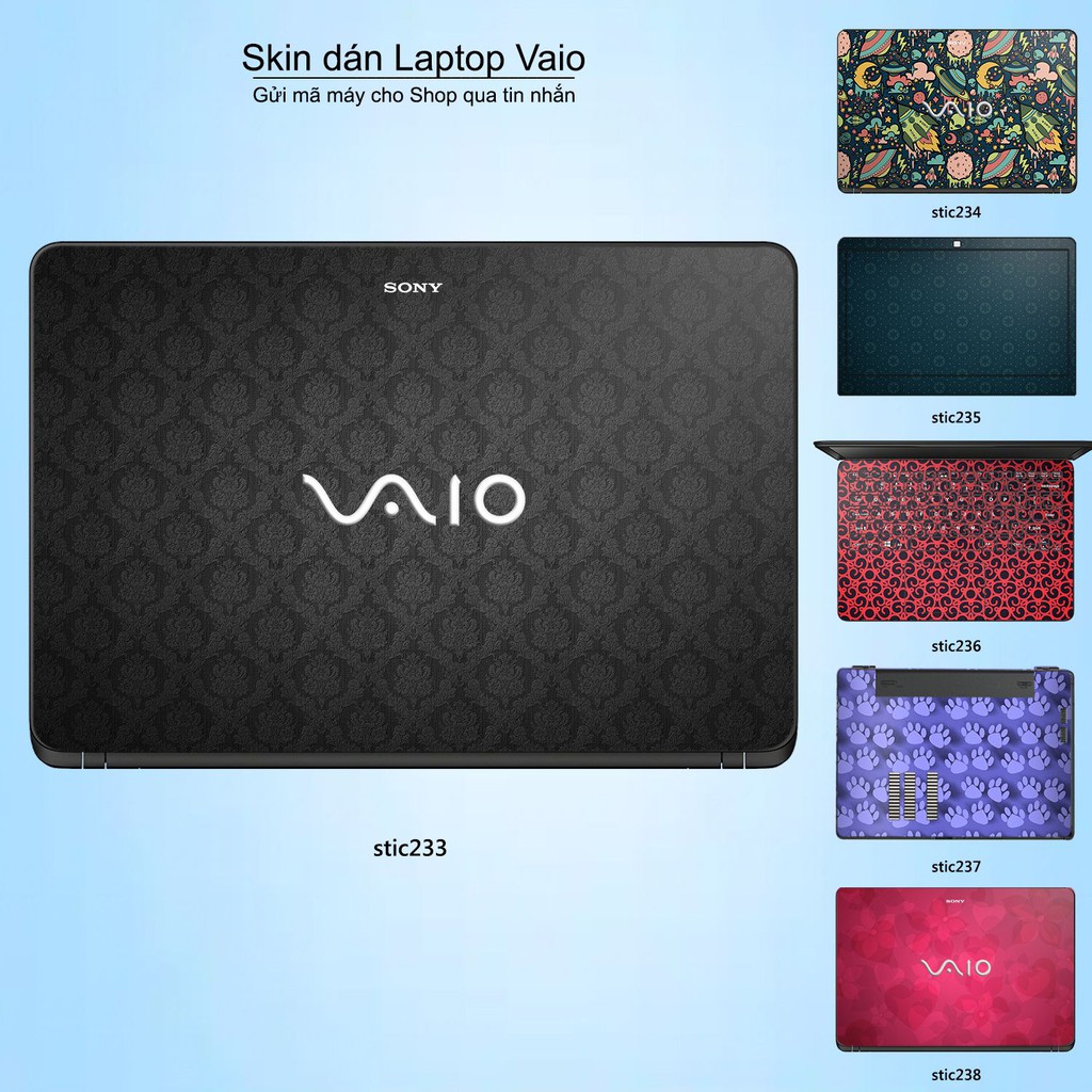 Skin dán Laptop Sony Vaio in hình Hoa văn sticker _nhiều mẫu 38 (inbox mã máy cho Shop)