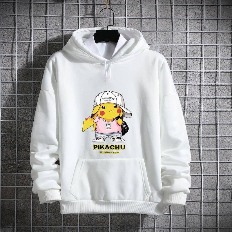 Áo hoodie dáng rộng in hình Pikachu phong cách Hàn Quốc thời trang thu đông cho nam và nữ