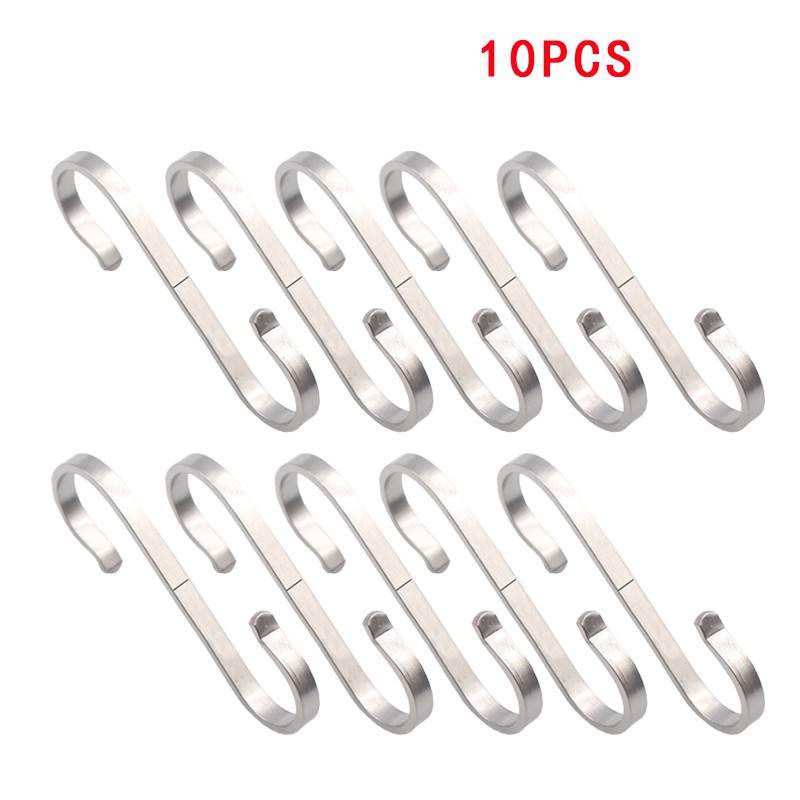 Set 10 móc treo inox chữ S