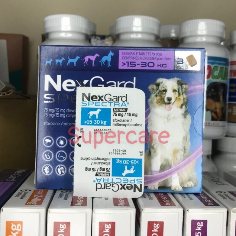 Nexgard Spectra🐕🐕🐕 - Bảo vệ Chó khỏi ve rận,ghẻ Demodex