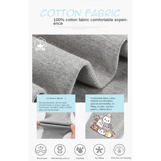 Quần legging Cotton ôm dáng phong cách Hàn Quốc thời trang xuân thu cho bé gái