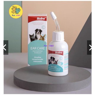 Dung dịch vệ sinh tai Bioline Ear Care 👂 Ohrenpflege 50ml cho thú cưng