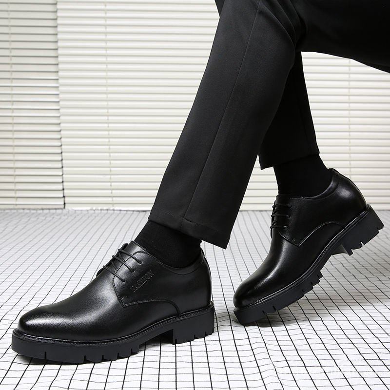 Giày da bò đế độn 8cm tăng chiều cao 10cm cho nam