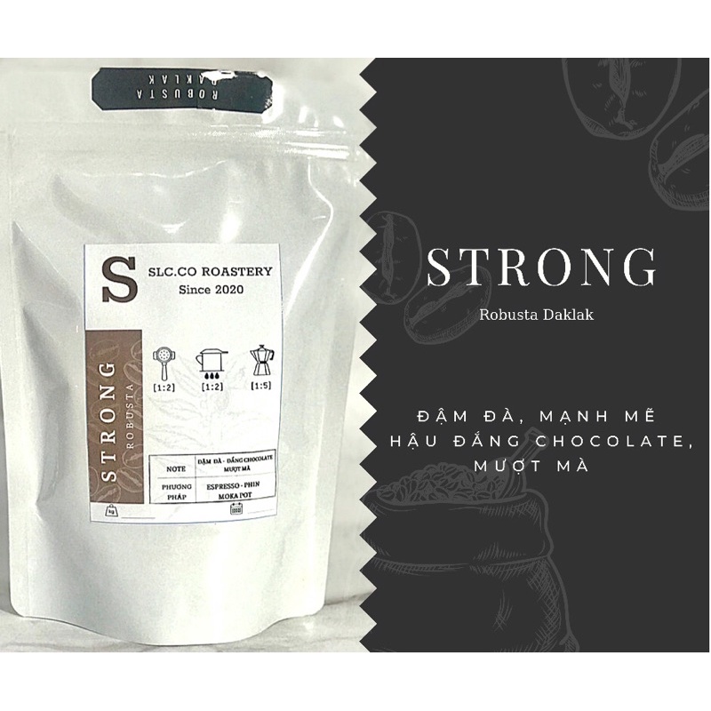GU CÀ PHÊ ĐẬM ĐÀ - 100% ROBUSTA DAKLAK- ĐẬM ĐÀ TRUYỀN THỐNG