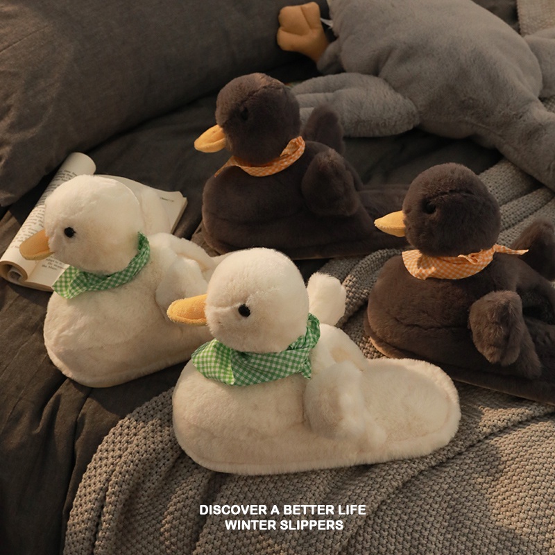 Dép Bông Đi Trong Nhà Hình Vịt Con Dễ Thương