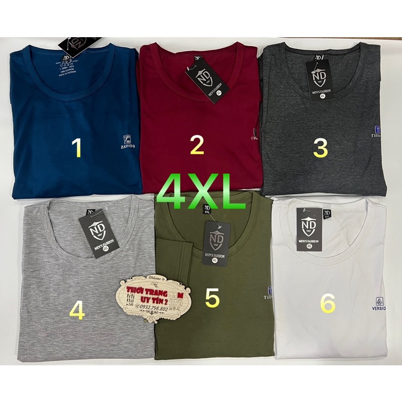 ÁO THUN NAM TAY DÀI BIGSIZE, SIZE ĐẠI CHO NGƯỜI TỚI 95kg