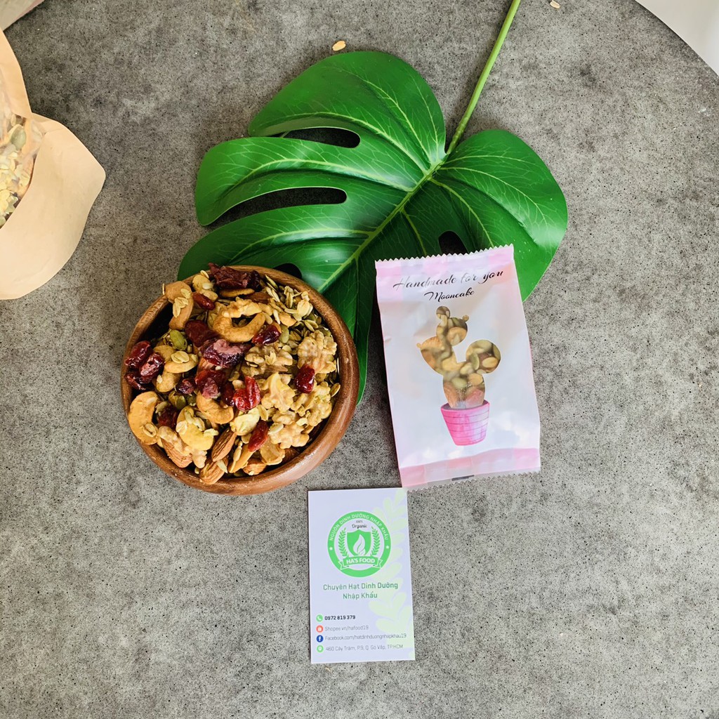Đồ ăn vặt ngũ cốc granola hafood, ngũ cốc ăn kiêng siêu nhiều hạt vị mật ong | BigBuy360 - bigbuy360.vn