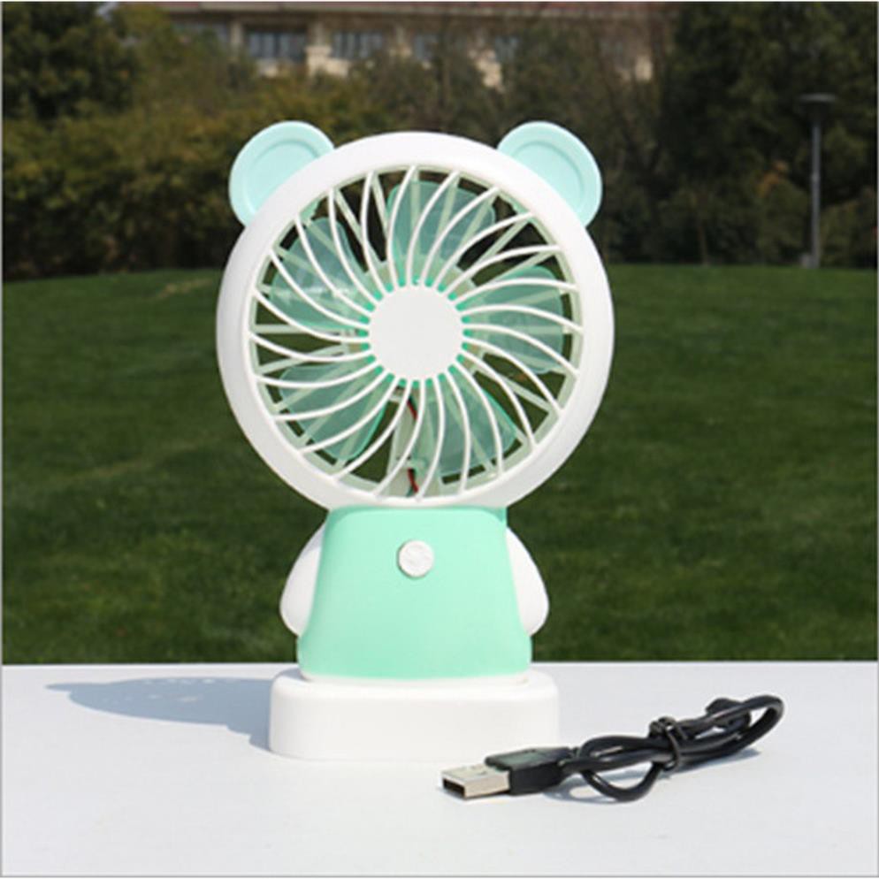 Quạt Tích Điện Mini Có Đèn Cầm Tay Cho Bé-phukienpt91