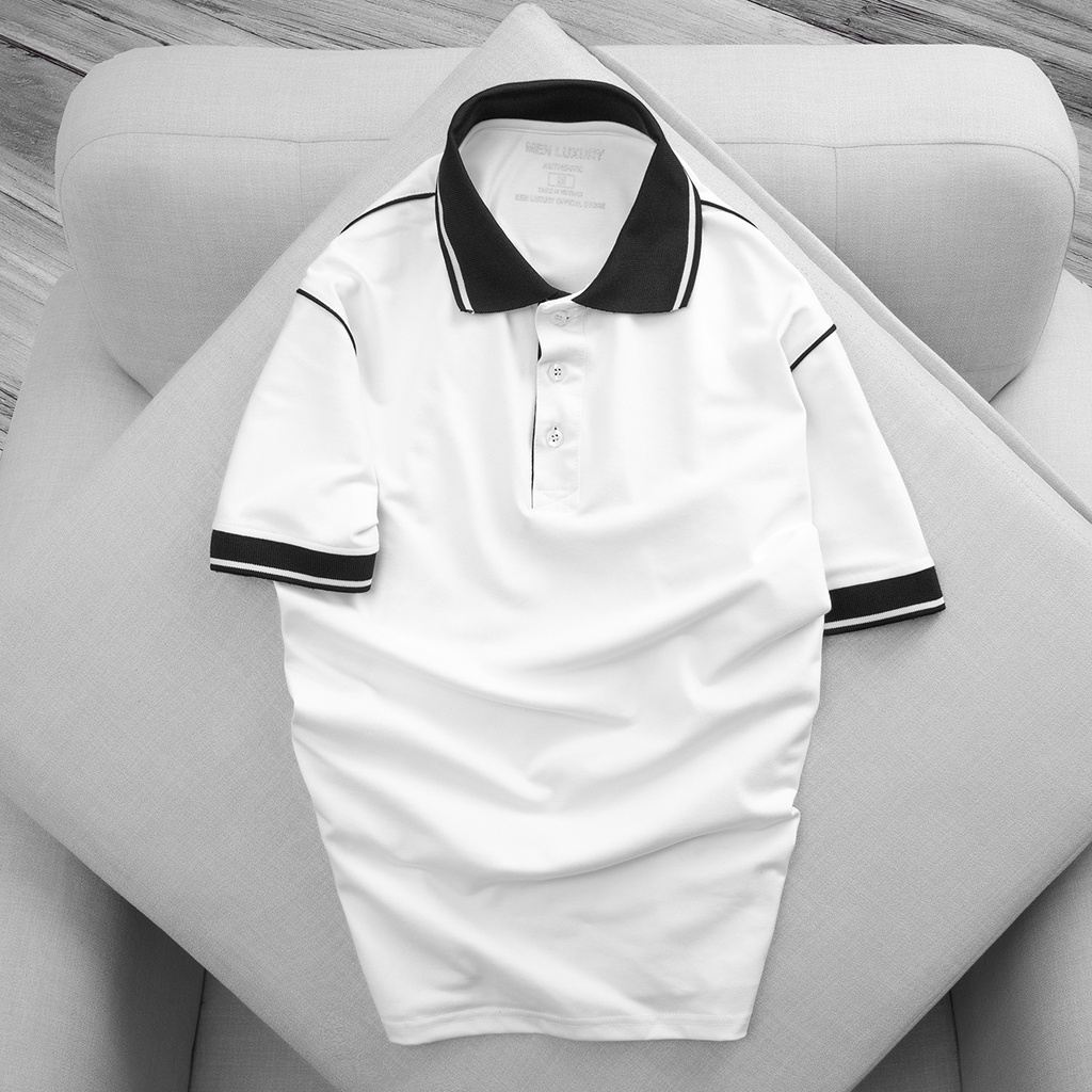 Áo polo nam cao cấp MEN LUXURY thun có cổ chất cotton co giãn thoáng mát đứng form 4 màu basic thanh lịch