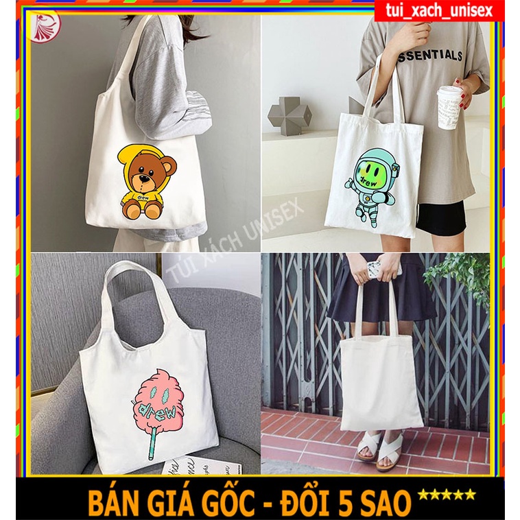❤️ GIÁ SỈ ❤️ Túi tote vải canvas phong cách Hàn quốc, có khóa miệng và nút hít ngăn phụ bên trong thời trang ulzzang