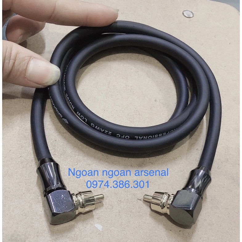 Dây tín hiệu Coaxial AV RCA cong bẻ góc chất lượng