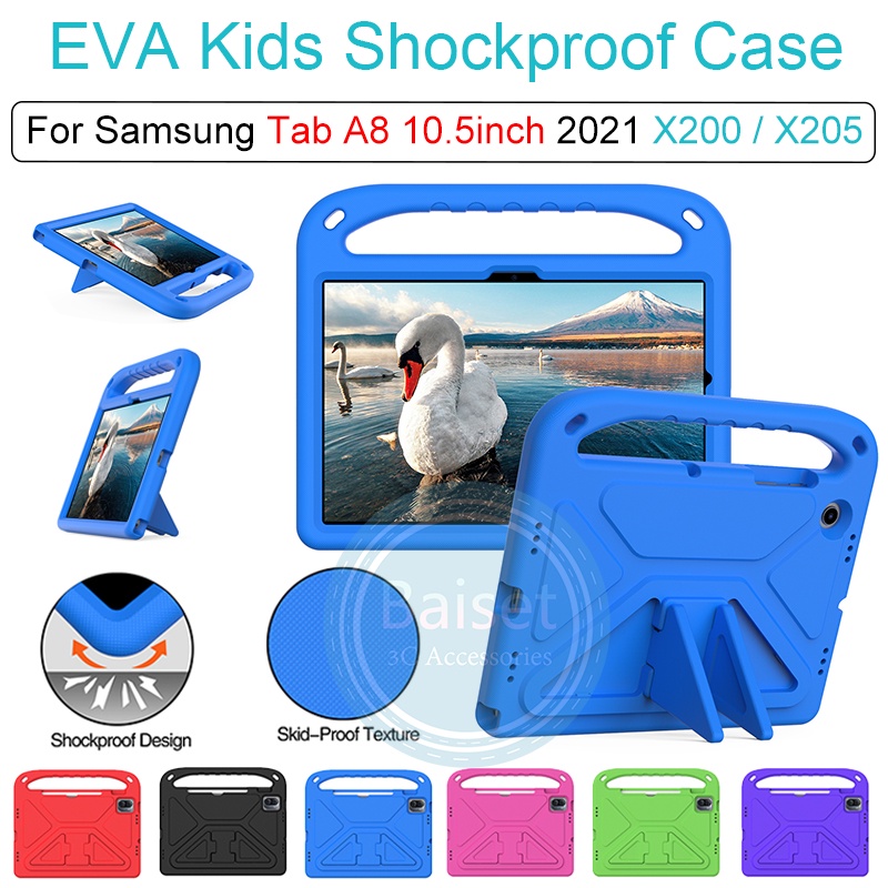 Ốp Máy Tính Bảng Bằng Eva Chống Sốc An Toàn Cho Trẻ Em Có Giá Đỡ Cho Samsung Galaxy Tab A8 10.5 2021 X200 X205 10.5inch