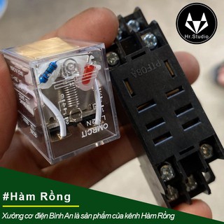 Rơ le kính trung gian 8 chân My2N 10A 220V relay kèm đế