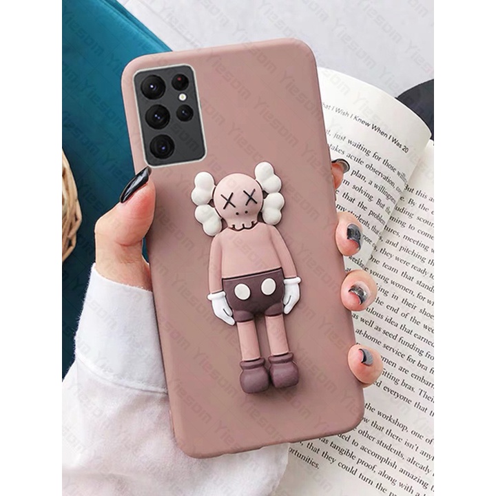 Ốp Điện Thoại TPU Mềm Hình Gấu Kaws Sesame Street Cho Samsung S22 Ultra S21 S20 FE Plus S21FE S20FE Note 20 10 Lite A81