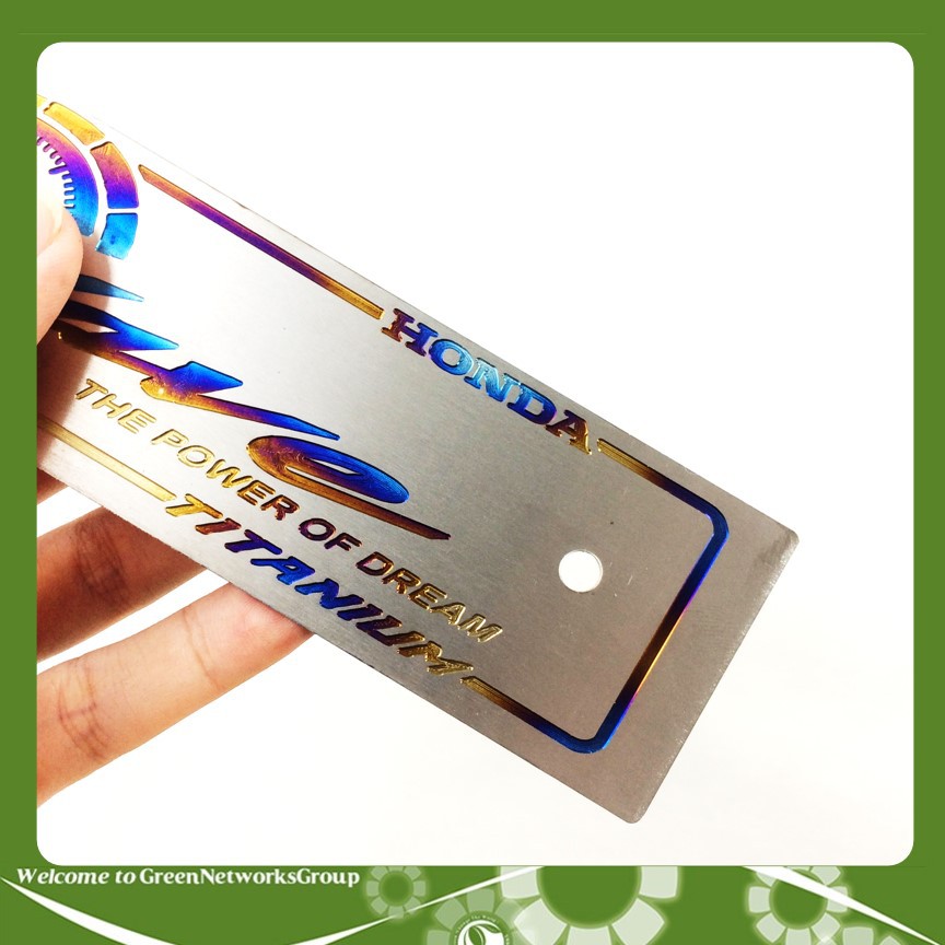 Bảng tên Titan xe WAVE không bay màu trang trí xe máy Greennetworks