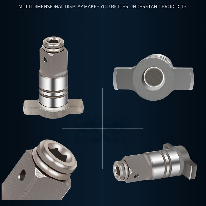 Đầu Bulong, Đầu Chữ T Thay Thế Cho Máy Siết bulong 1/2 inch 2 trong 1