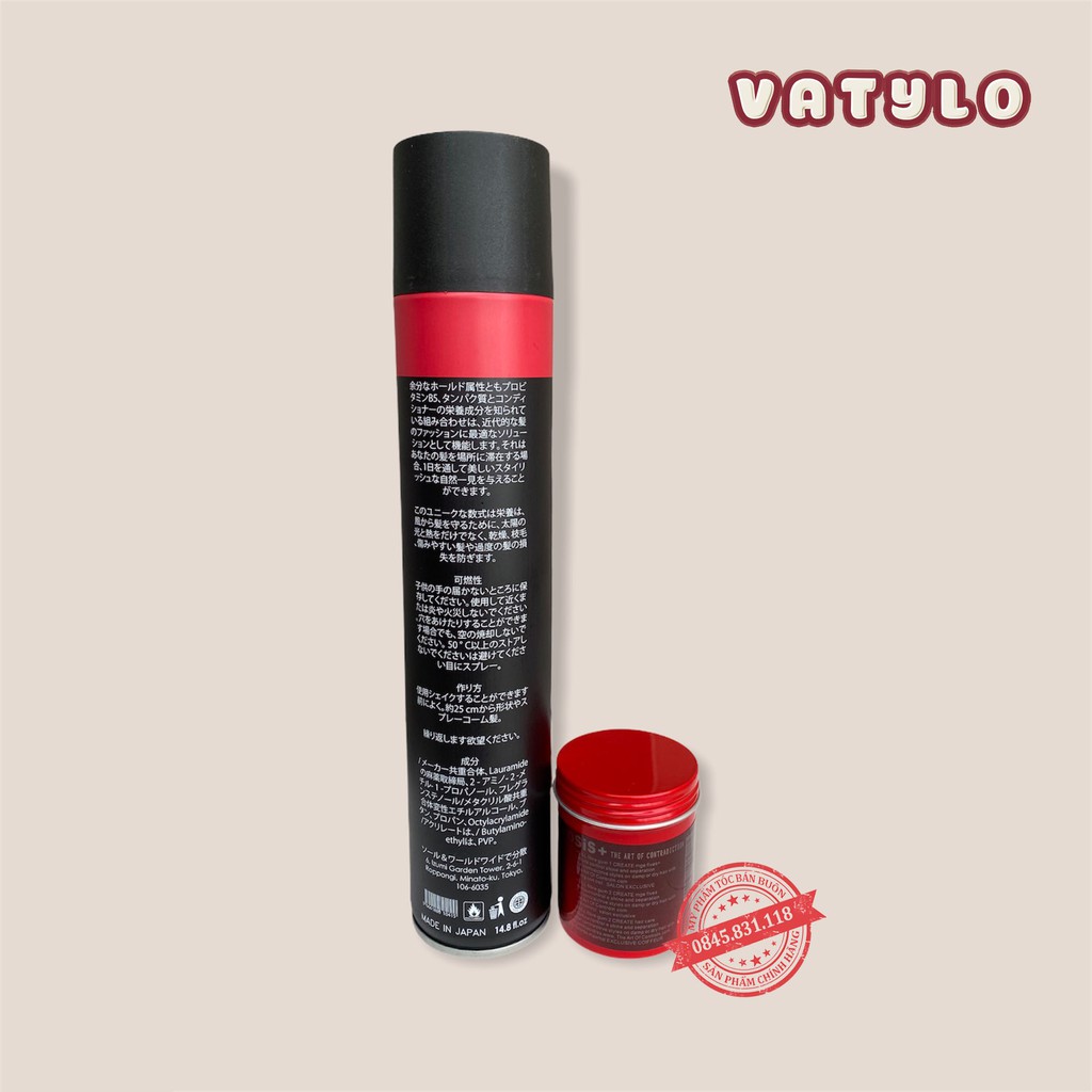 Gôm xịt tóc tạo kiểu nam Luxurious 420ML + SÁP VUỐT TÓC NAM Osis Thrill CB01