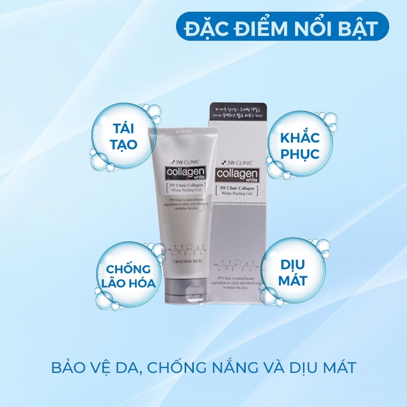 Tẩy Da Chết - Tẩy Tế Bào Da Chết Chiết Xuất Từ Collagen 3w Clinic Hàn Quốc 180ml