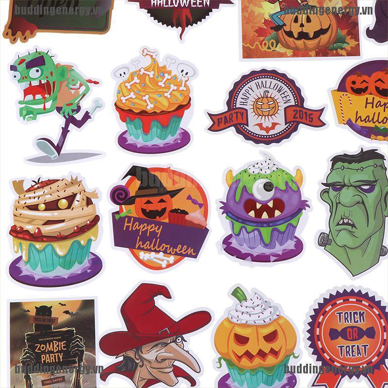 Set 100 Miếng Sticker Đầu Lâu Phong Cách Halloween Độc Đáo Dùng Để Trang Trí Tiện Dụng