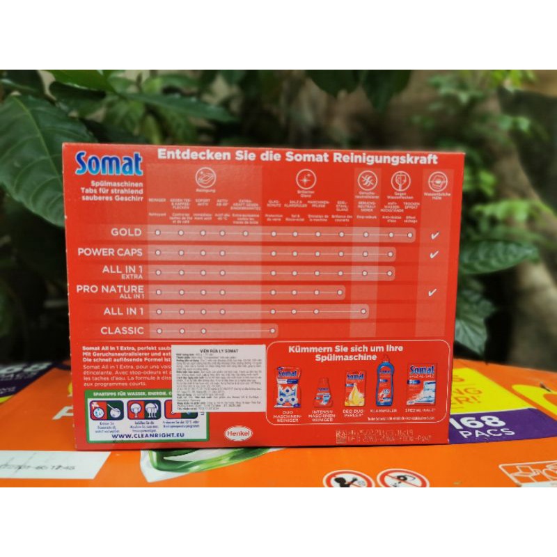 Viên rửa ly bát Somat 25v nhập khẩu chính hãng