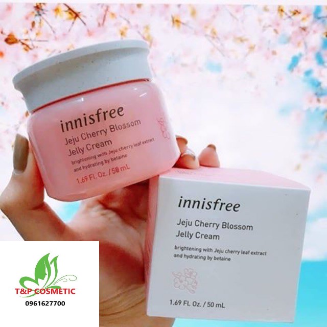 Kem dưỡng da ban đêm từ hoa anh đào đảo Jeju innisfree Cherry Blossom Jelly Cream Hàn Quốc 50ml