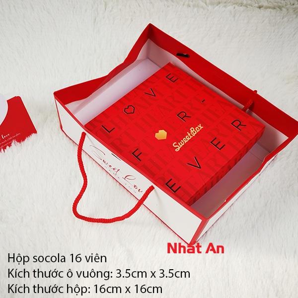 Hộp giấy đựng socola 16 viên - Set 5 hộp