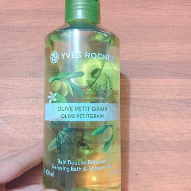 Gel tắm Yves Rocher Relaxing Bath And Shower Gel Olive Leamongrass 400ml