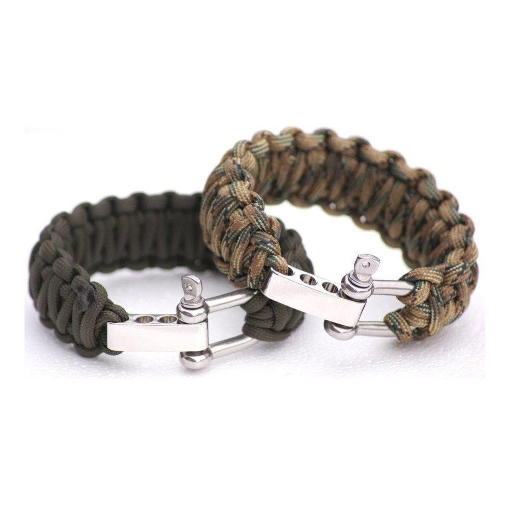 Vòng Tay Sinh Tồn - PARACORD - Bện Dây Dù Khóa Kim Loại Chất Lượng Cao - Unisex