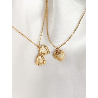 (CÓ IN ẢNH) Dây mặt trái tim nắp mở heart locket CHỐNG ĐEN GỈ KÍCH ỨNG