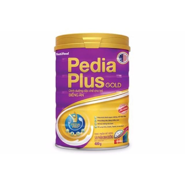 Sữa Nutifood Pedia plus gold cho trẻ biếng ăn loại 900 gam