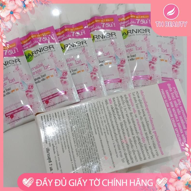 &lt;THẬT 100%&gt; Hộp 6 gói Garnier HỒNG dưỡng da