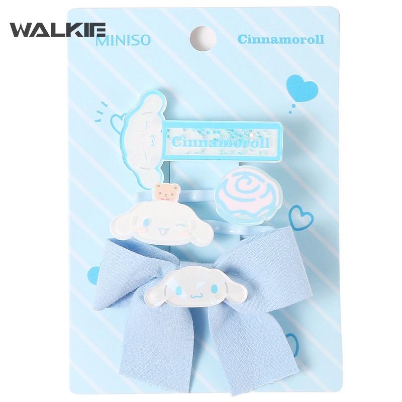 SANRIO Kẹp Tóc Hình Nơ Hoạt Hình Dễ Thương Cho Bé Gái