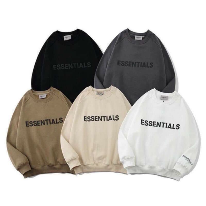 Áo sweater essentials nỉ bông phù hợp với nam và nữ